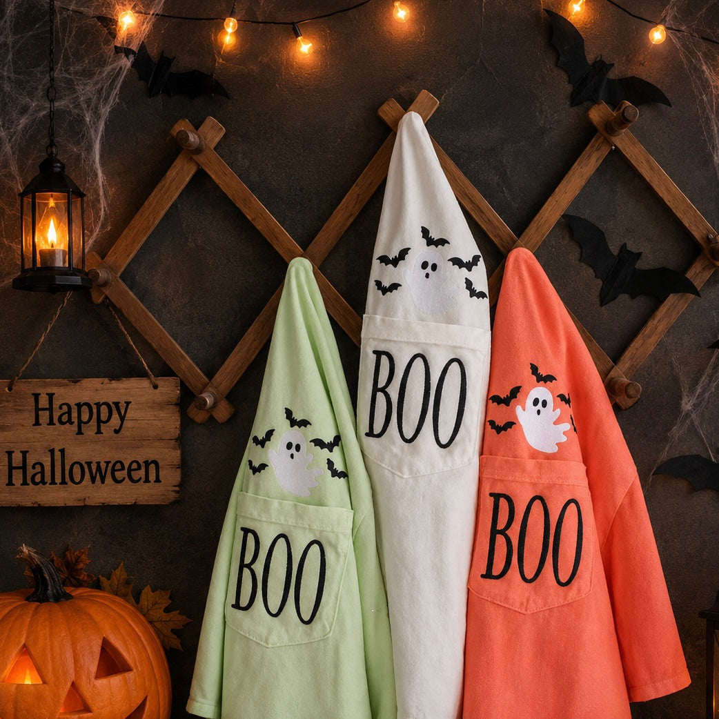 Embroidered boo ghosts