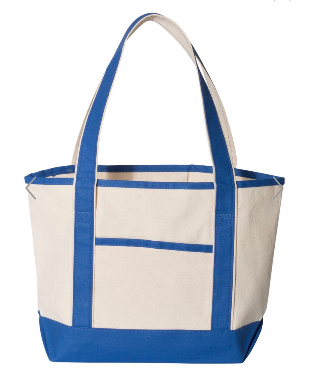 Initial canvas tote