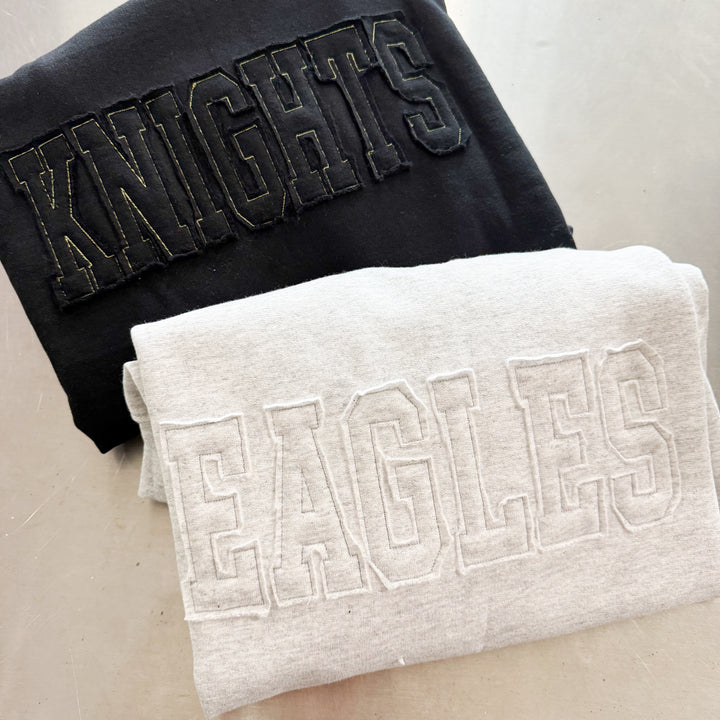 Sweatshirt applique custom