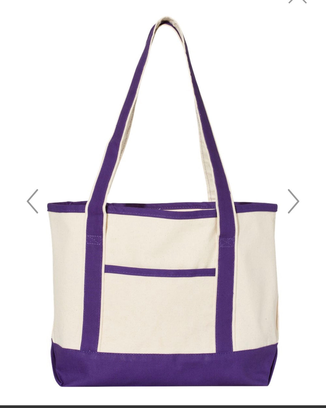 Initial canvas tote
