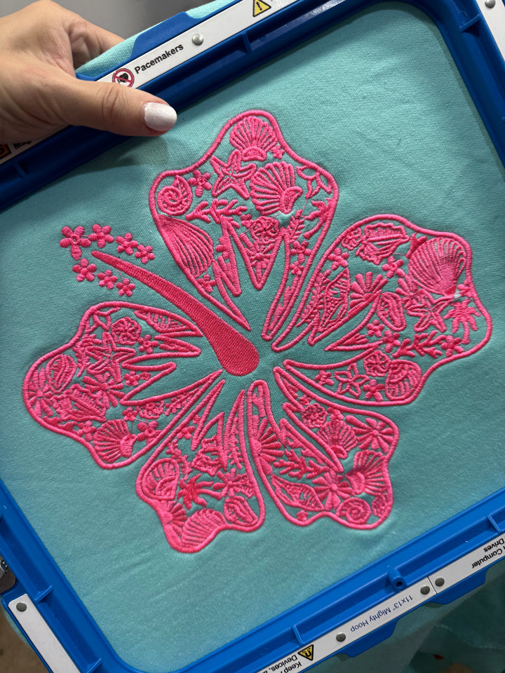 Hibiscus beach hoodie