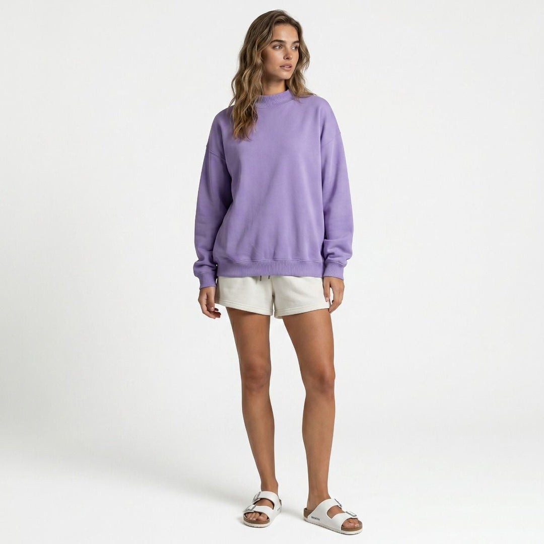 Garment dyed mock necks