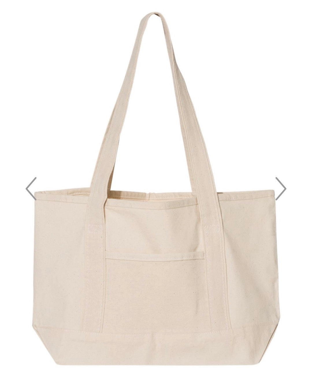 Initial canvas tote
