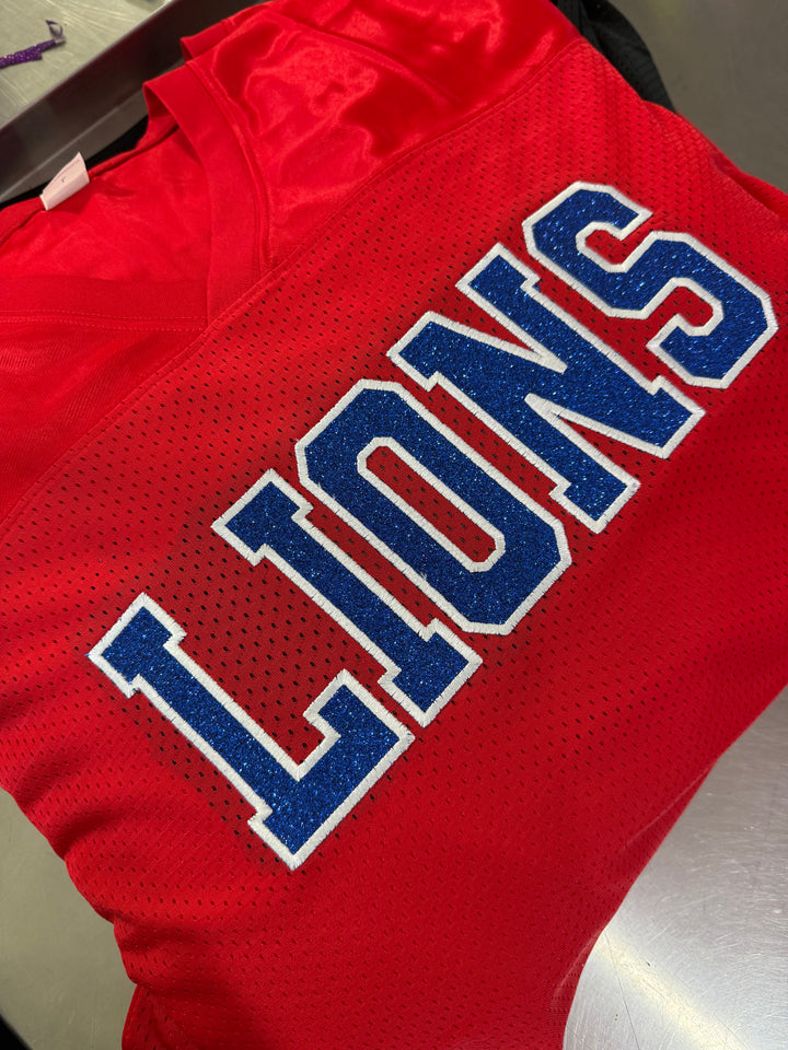 Glitter appliqué replica jerseys
