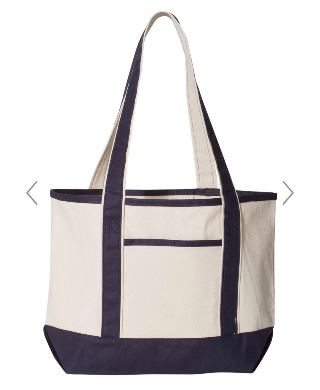 Initial canvas tote