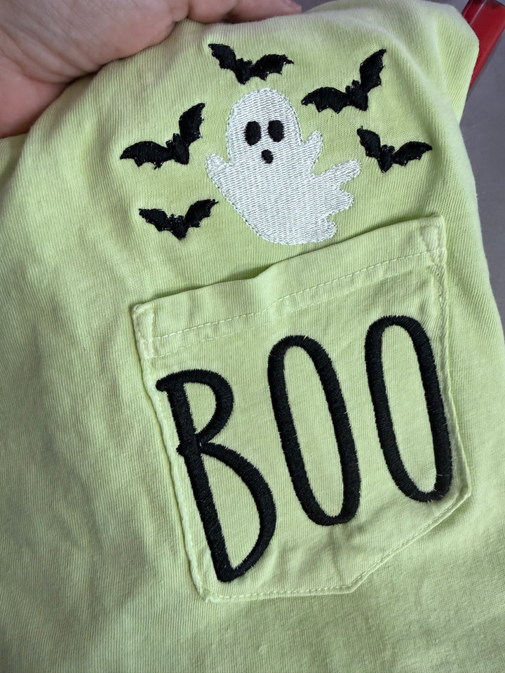 Embroidered boo ghosts