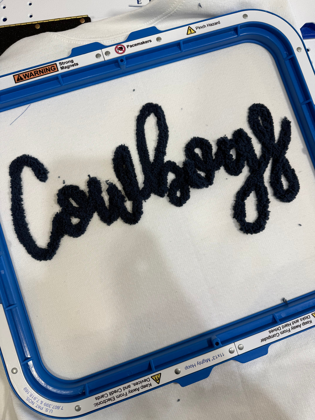 Custom Chenille yarn sweatshirts