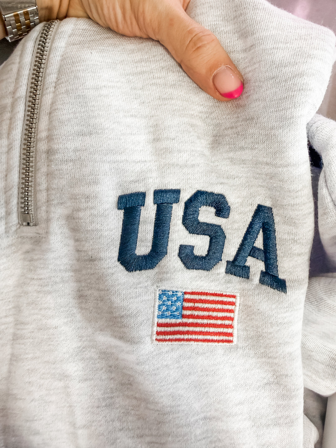 USA with flag quarter zip
