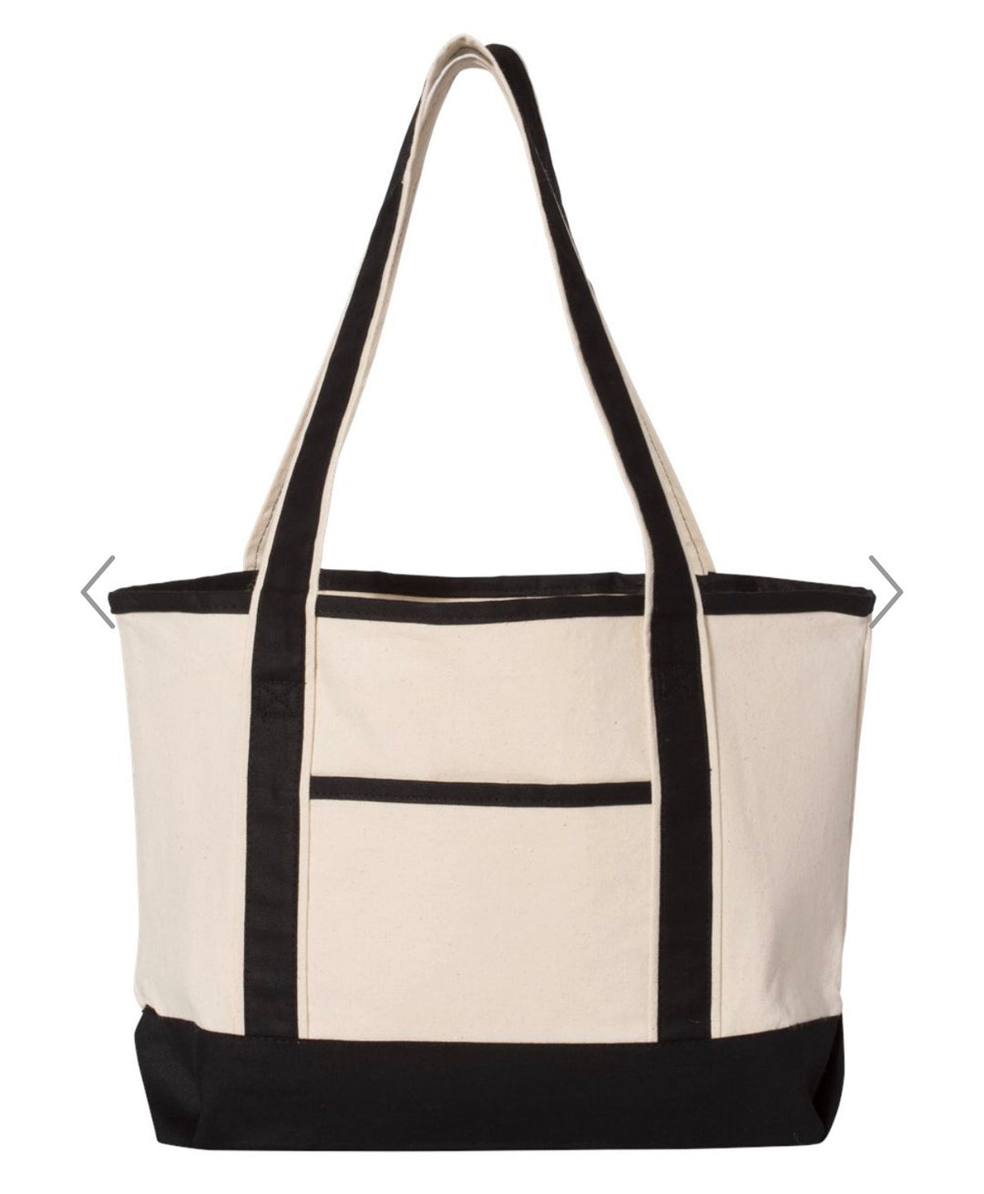 Initial canvas tote