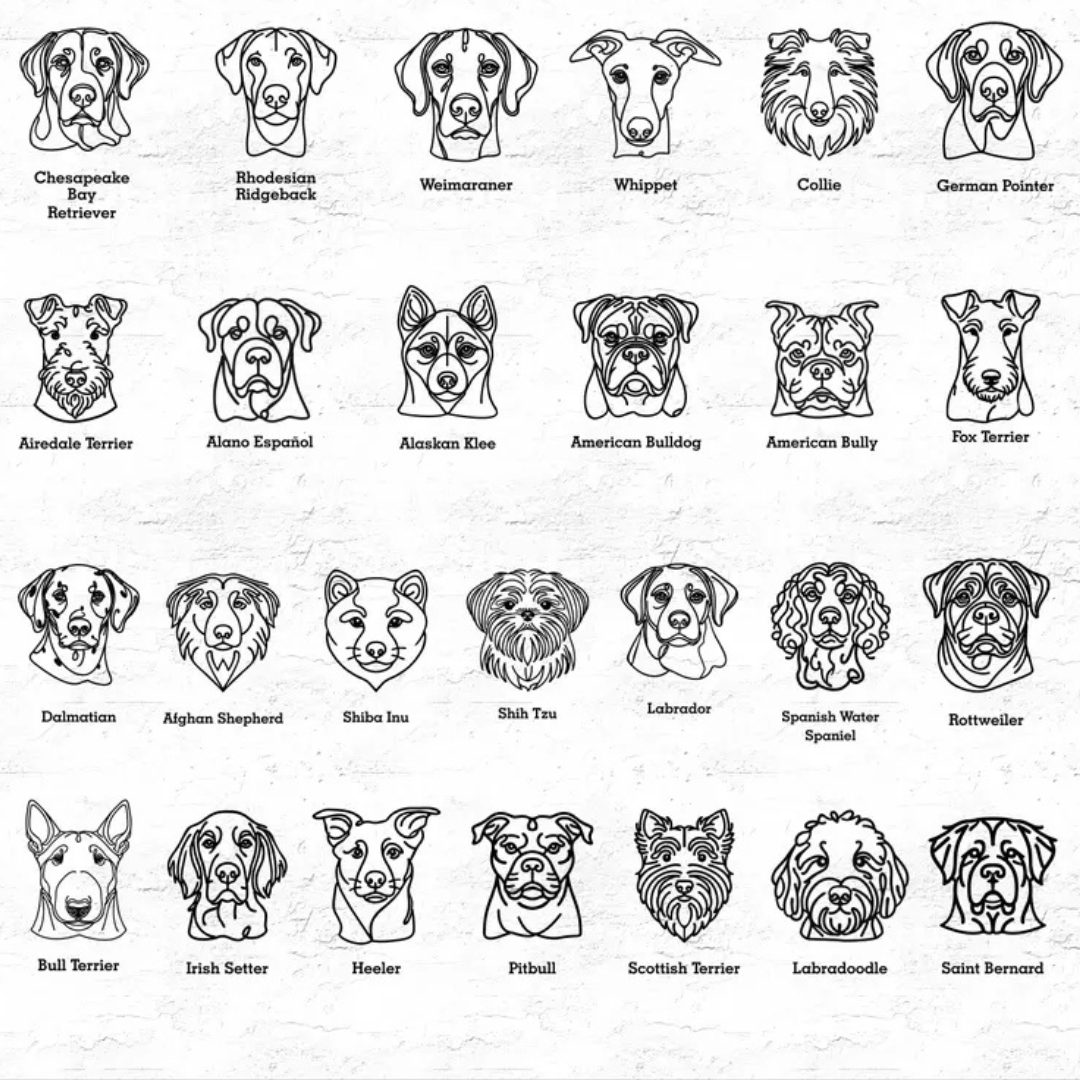 Embroidered pocket dog line art (original version)