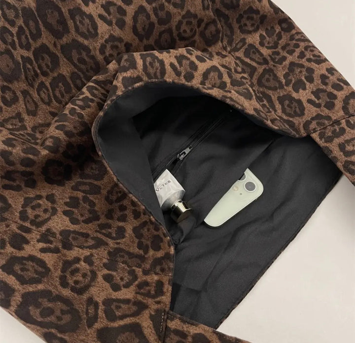 Custom initial leopard Tote
