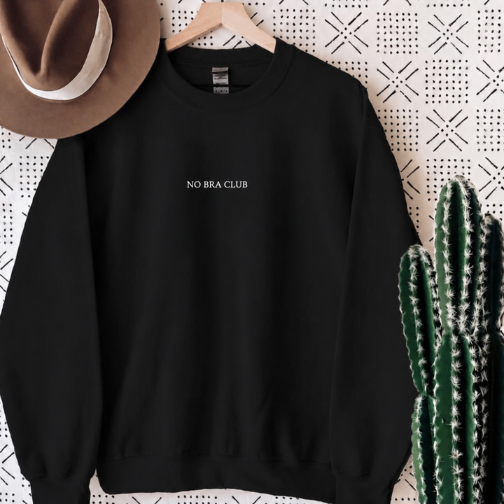 NO BRA CLUB embroidered sweatshirt