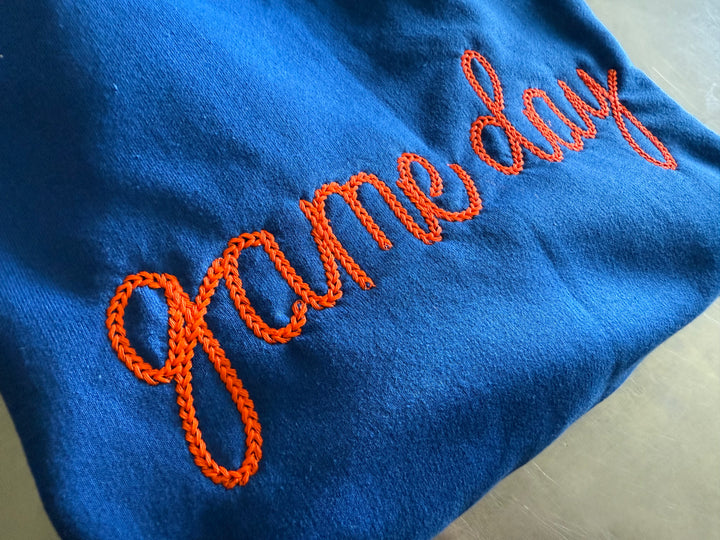 Retro handstitch chain embroidery