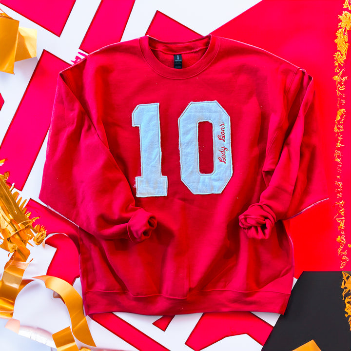 Number/letter Sweatshirt applique custom