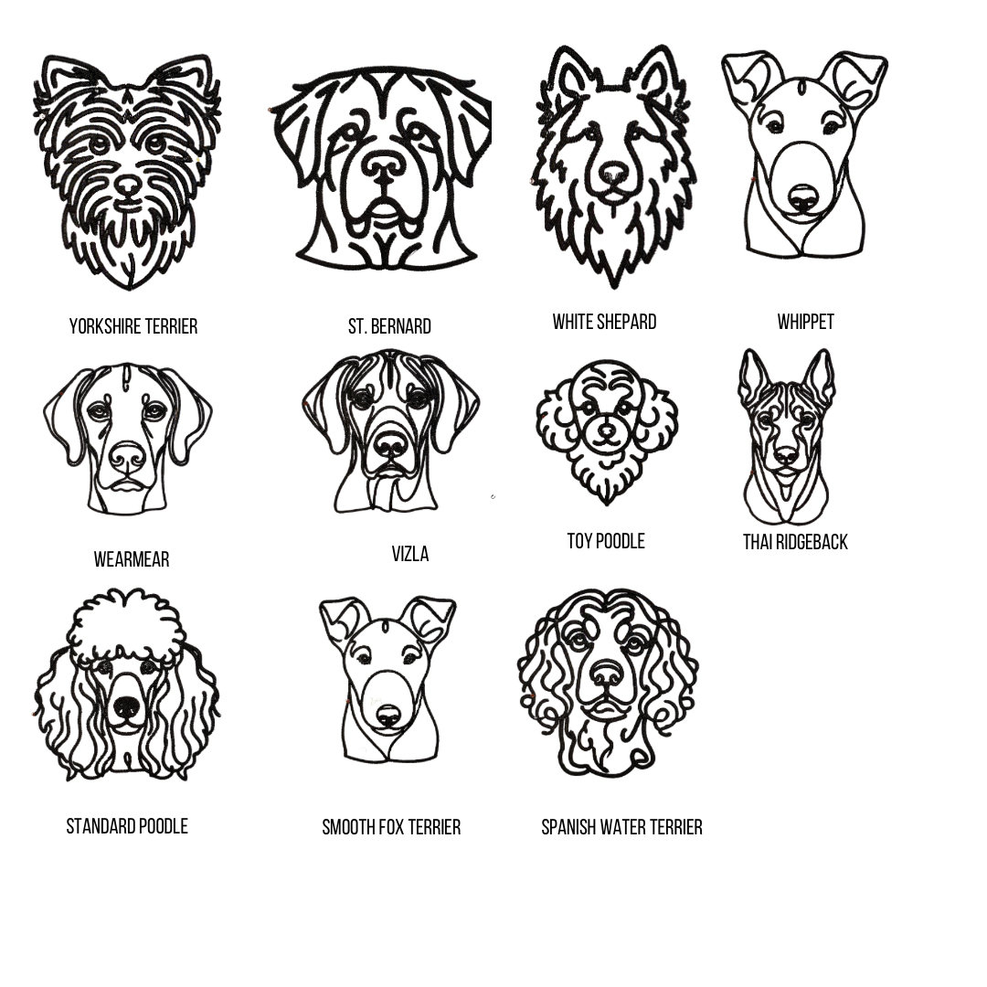Embroidered pocket dog line art (original version)