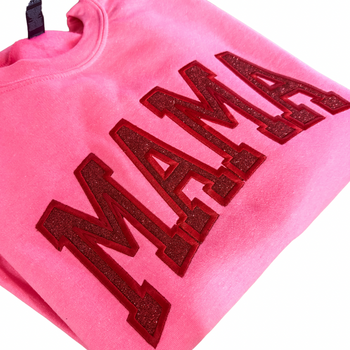 Custom glitter applique name sweatshirt
