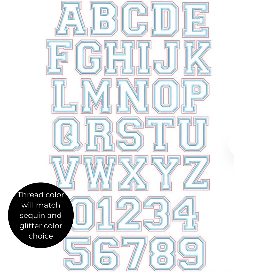 Custom sequin mock neck sweatshirt