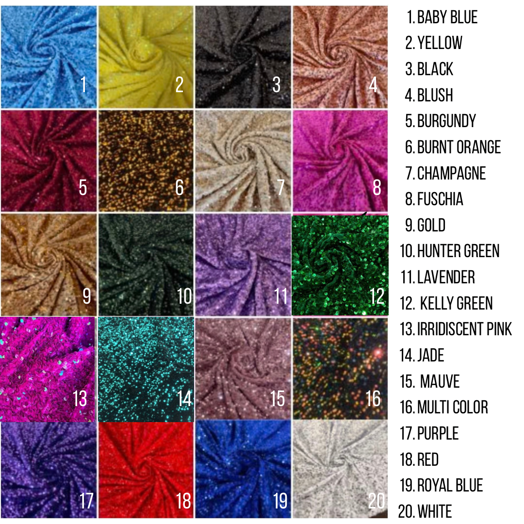 Custom sequin mock neck sweatshirt