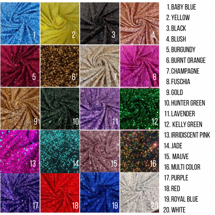 Custom sequin mock neck sweatshirt