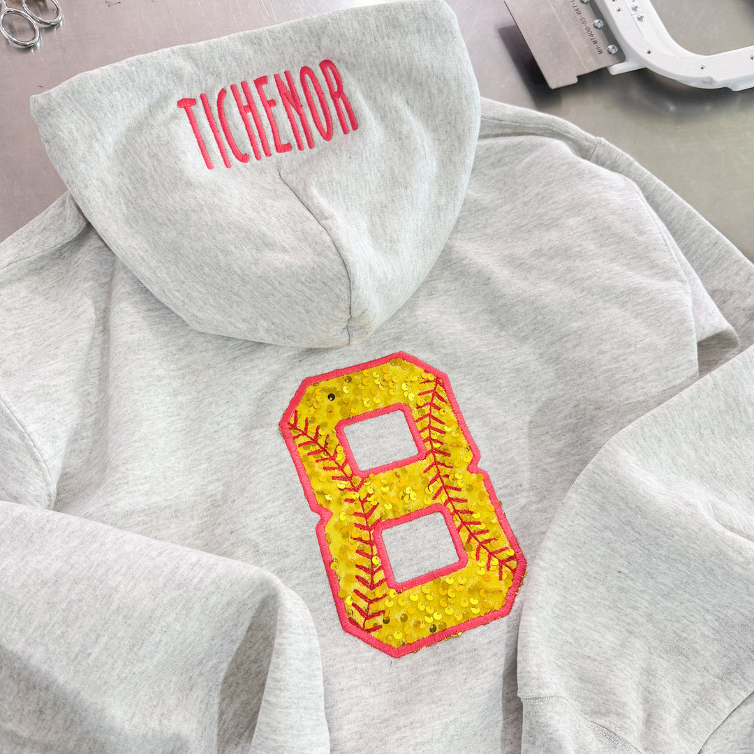Sport number hoodie
