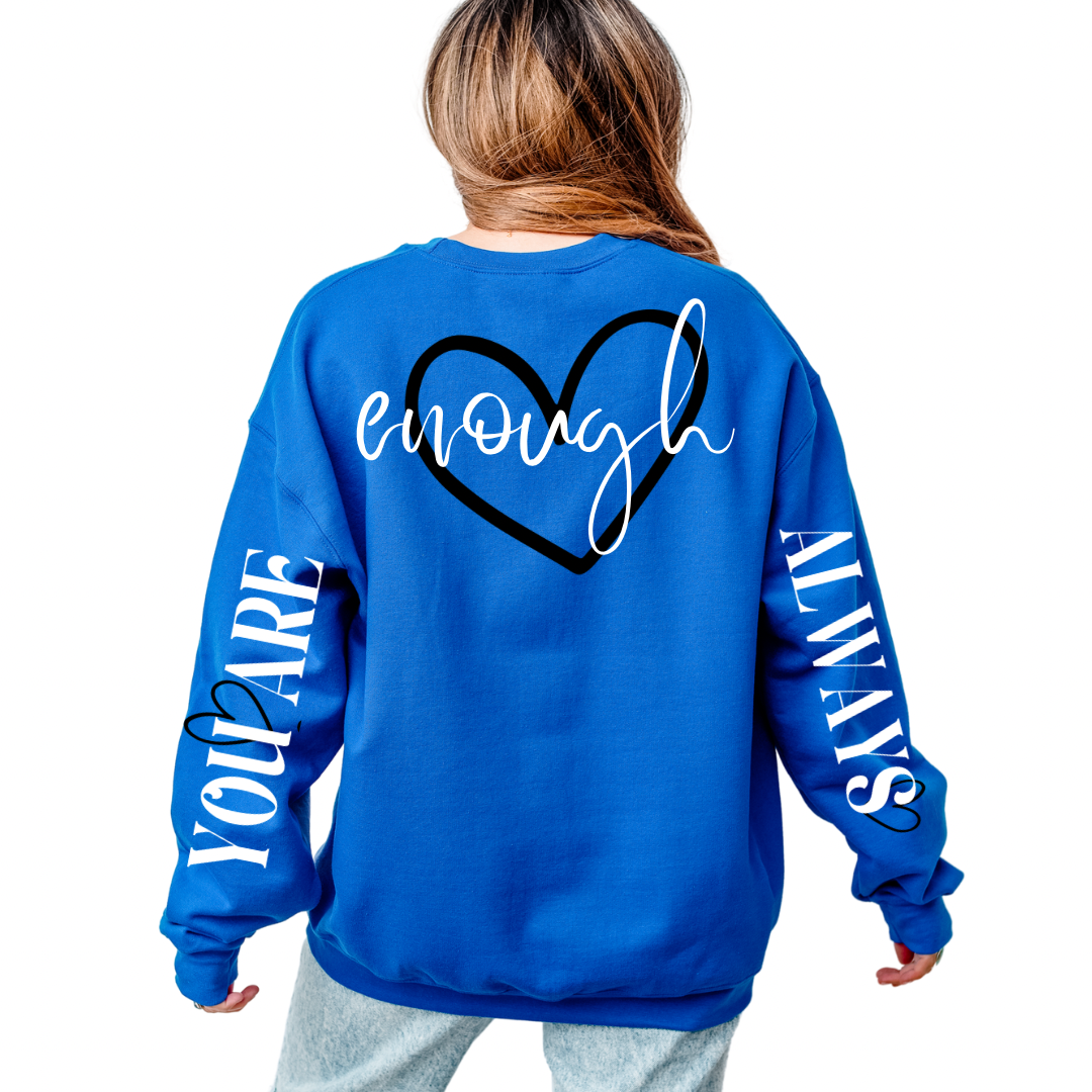 You are enough always words on my back