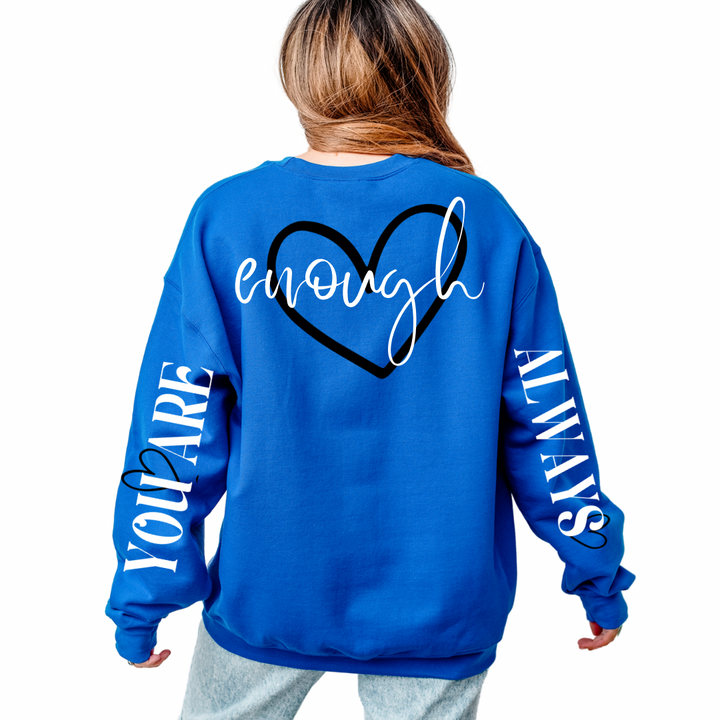 You are enough always words on my back