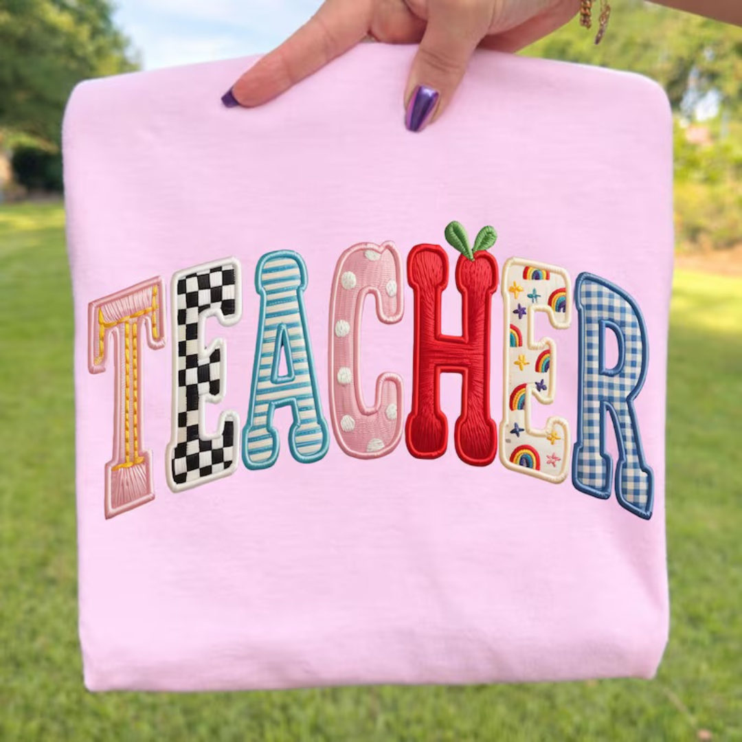 Teacher patchwork DTF