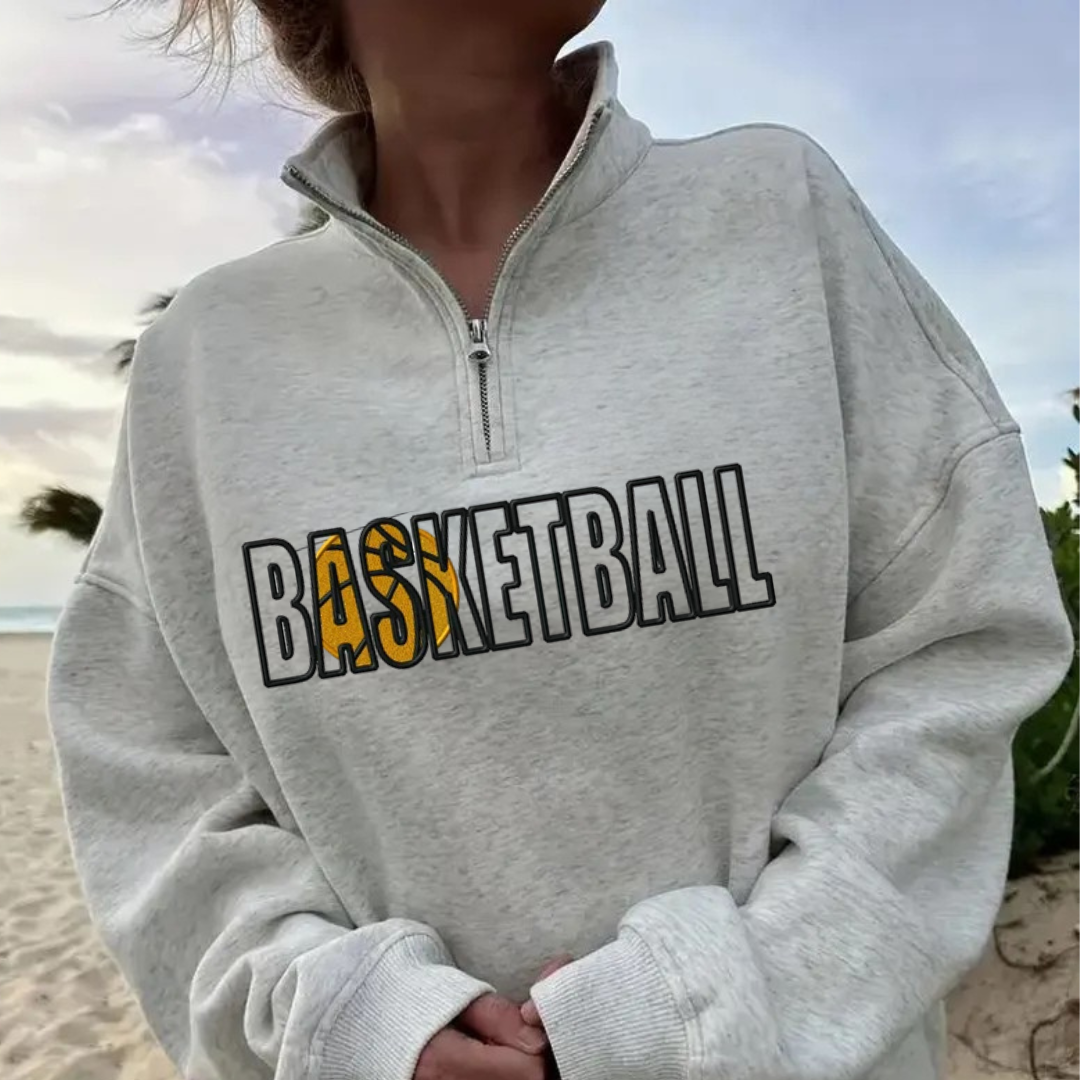 Sports quart zip sweatshirts embroidered