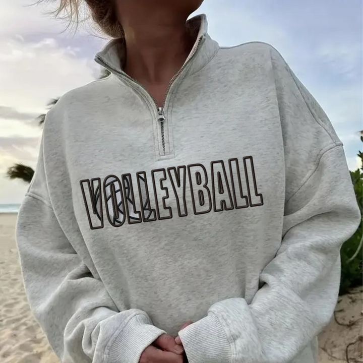 Sports quart zip sweatshirts embroidered