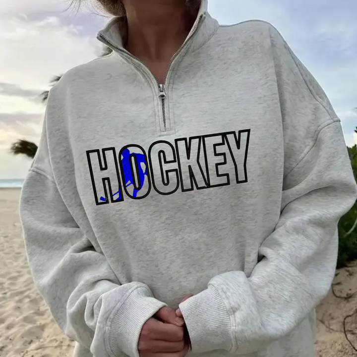 Sports quart zip sweatshirts embroidered