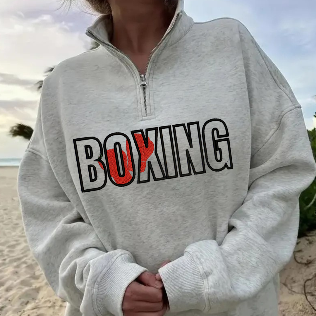 Sports quart zip sweatshirts listing 2 embroidered