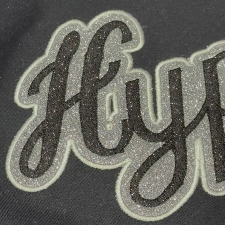 Custom double glitter appliqué