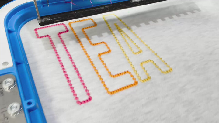 Rainbow  dot embroidery