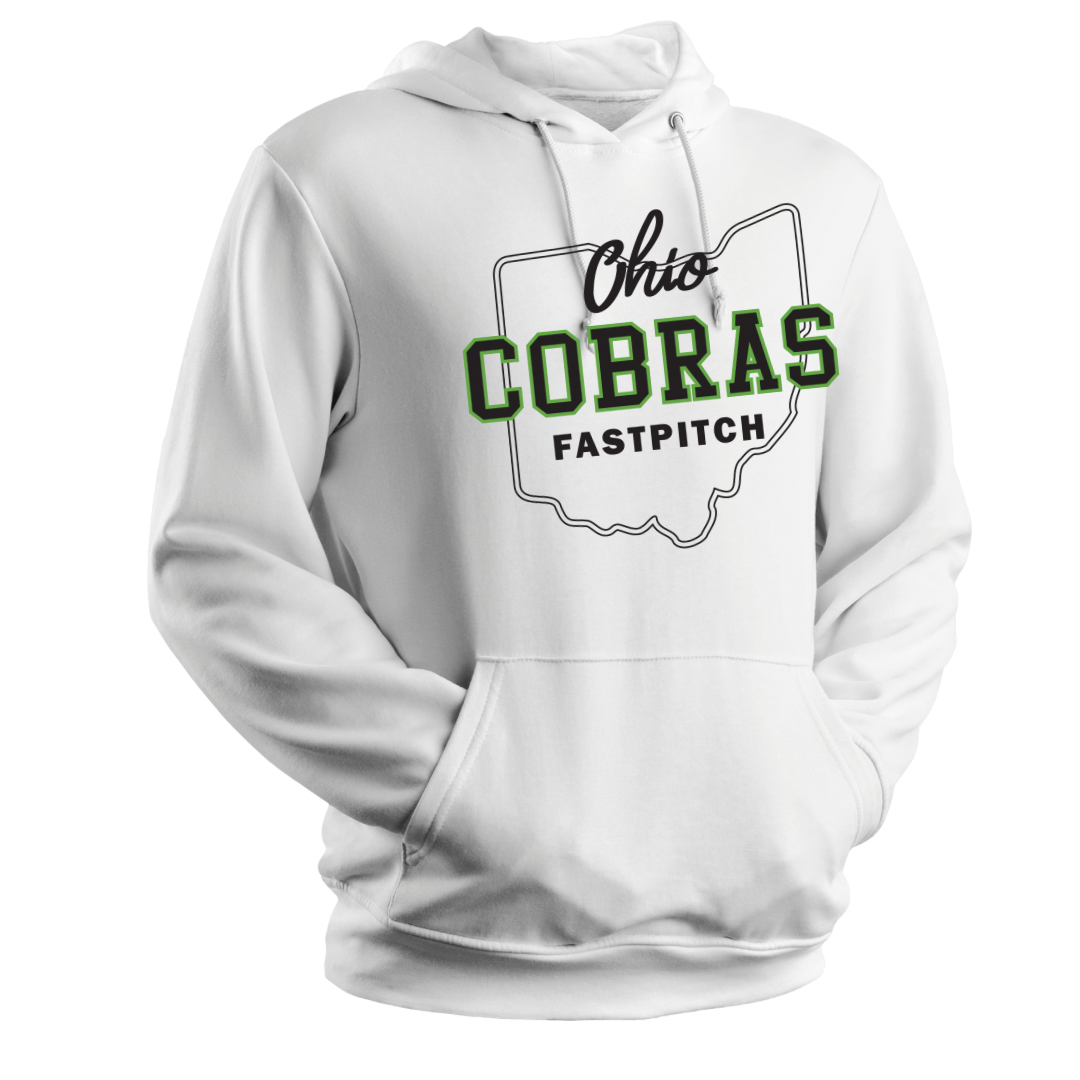 Ohio Cobras hoodie with state outline