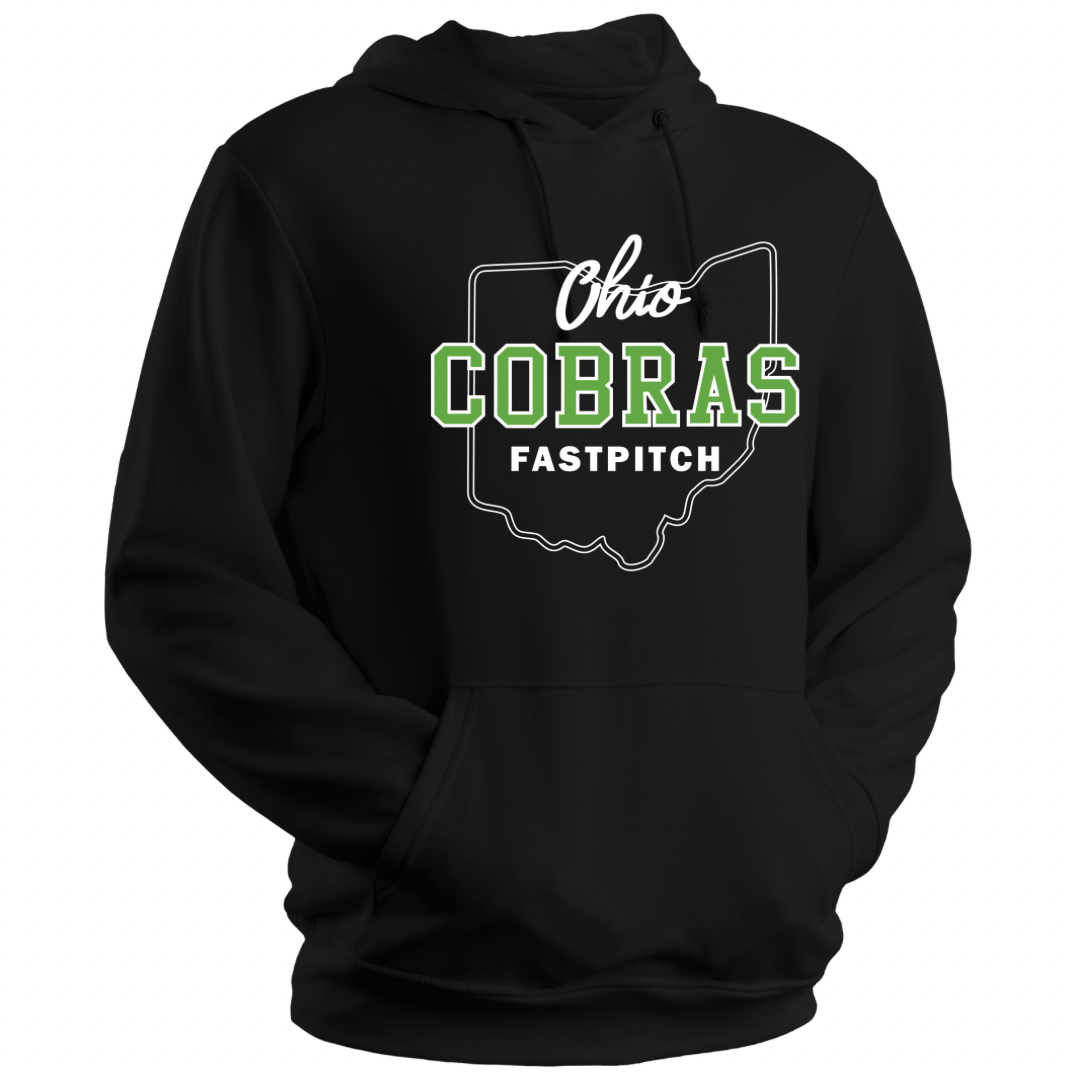 Ohio Cobras hoodie with state outline