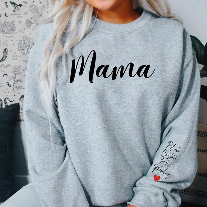 Custom front name with sleeve and heart